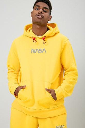 Forever21 Nasa Graphic Drawstring Hoodie