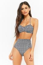 Forever21 The Weekend Brand By Tee Ink Gingham High-waist Bikini Bottoms