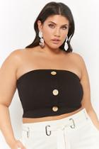Forever21 Plus Size Button-accent Tube Top