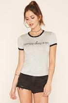 Forever21 Women's  Look At Things Ringer Tee