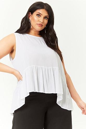 Forever21 Plus Size Flounce-hem Top
