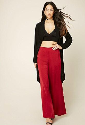 Forever21 Wide-leg Satin Pants