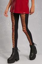 Forever21 Lace-up Thigh-high Tights