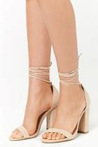 Forever21 Faux Suede Wraparound Heels