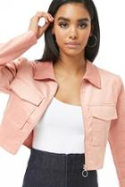 Forever21 Faux Suede Cropped Jacket