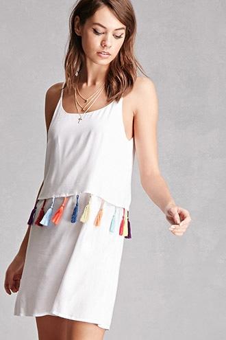 Forever21 America & Beyond Tasseled Dress