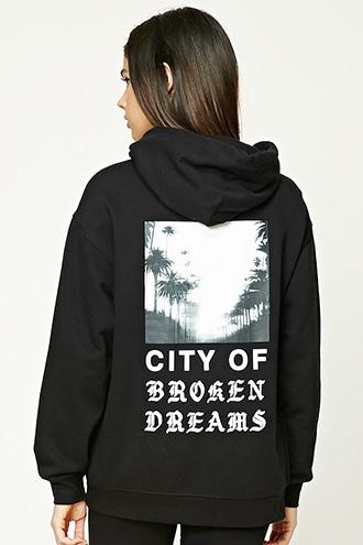 Forever21 La Graphic Fleece Hoodie