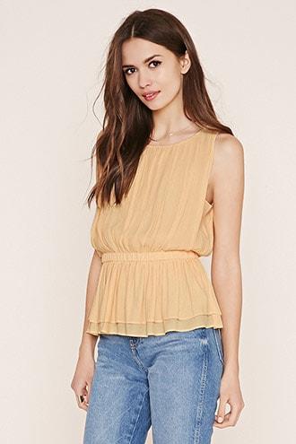 Forever21 Contemporary Shirred Top