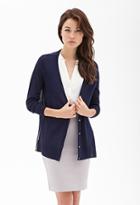 Forever21 Contemporary Paneled V-neck Cardigan