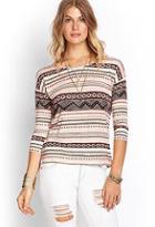 Forever21 Mixed Tribal Print Top