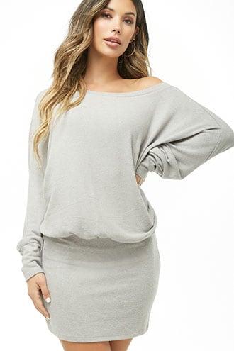 Forever21 Brushed Knit Off-the-shoulder Dress