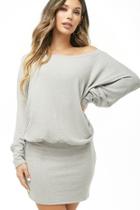 Forever21 Brushed Knit Off-the-shoulder Dress