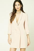 Forever21 Double-breasted Longline Blazer