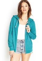 Forever21 Women's  Everyday Heathered Hoodie (teal)
