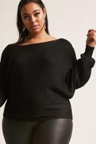 Forever21 Plus Size Ribbed Off-the-shoulder Sweater