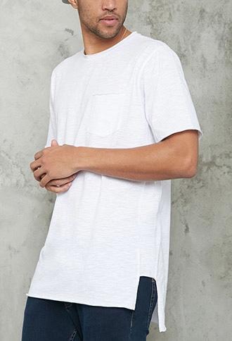 Forever21 Raw-cut Vented Hem Tee