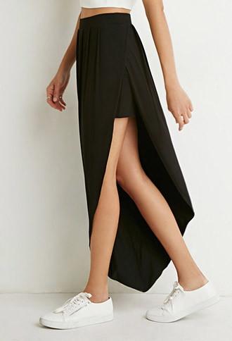 Forever21 Pleated Asymmetrical Skirt