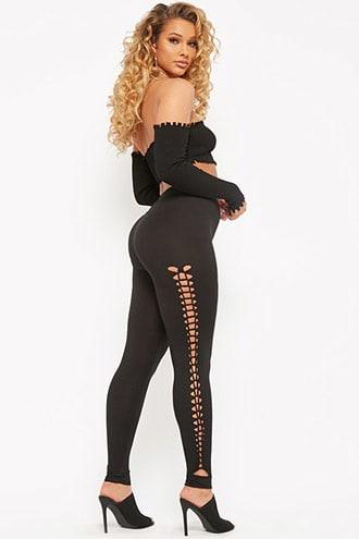 Forever21 Braided Cutout Leggings