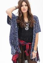 Forever21 Fringed Open-front Cardigan