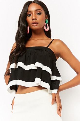 Forever21 Tiered Contrast-trim Cami