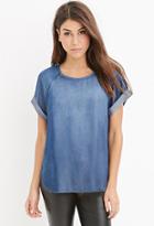 Love21 Life In Progress Chambray Raglan Tee