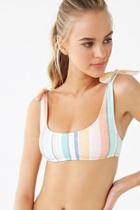 Forever21 Striped Self-tie Bralette Bikini Top