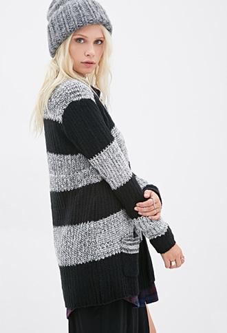 Forever21 Marled Stripe Cardigan