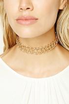 Forever21 Gold Structured Tattoo Choker