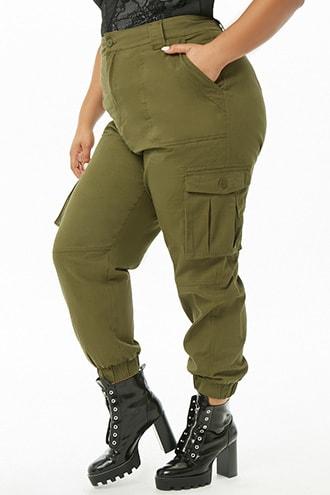 Forever21 Plus Size High-rise Utility Ankle Pants
