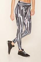 Forever21 Women's  Pink & Black Active Abstract Print Leggings