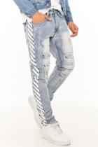 Forever21 Victorious Distressed Multistripe-side Jeans