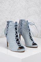 Forever21 Denim Lace-up Heels