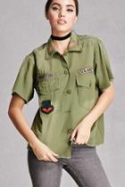 Forever21 Twelve Army Patch Shirt