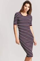 Forever21 Ribbed Stripe Knit Dress