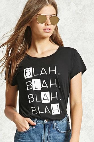Forever21 Blah Blah Blah Graphic Tee