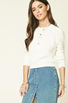 Forever21 Ribbed-panel Sweater