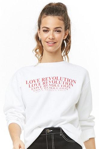 Forever21 Love Revolution Graphic Sweatshirt