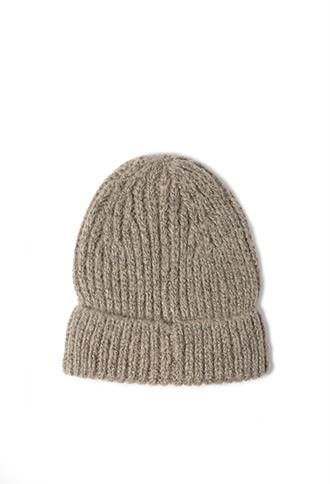 Forever21 Chunky Knit Fold-over Beanie (taupe)