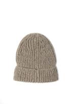Forever21 Chunky Knit Fold-over Beanie (taupe)