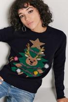 Forever21 Reindeer Graphic Sweater