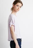 Forever21 Contemporary Ruffled Sleeve Boxy Top