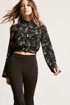 Forever21 Tie-back Floral Top