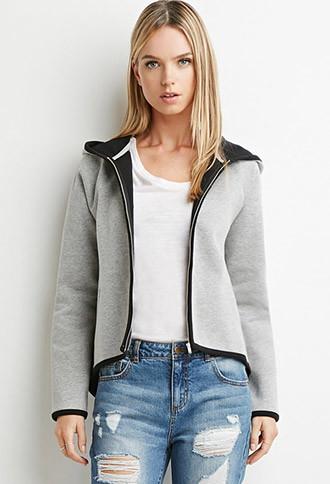 Love21 Heathered Double Knit Hoodie