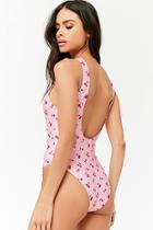 Forever21 Cherry Print One-piece Swimsuit