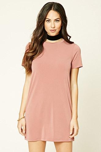 Forever21 Women's  Textured Mini T-shirt Dress