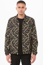 Forever21 Chain Print Zip-front Windbreaker