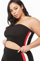 Forever21 Plus Size Striped-trim Tube Top