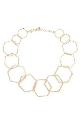 Forever21 Cutout Hexagon Necklace
