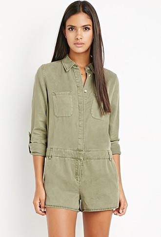 Love21 Life In Progress Hidden-placket Romper