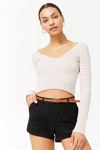 Forever21 Cuffed Mid-rise Shorts